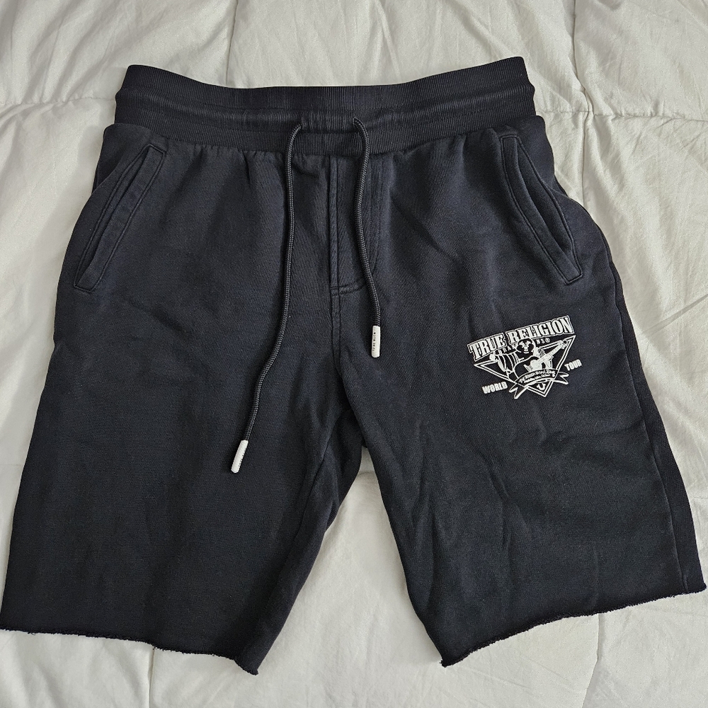 Black, True Religion, Shorts, Medium
